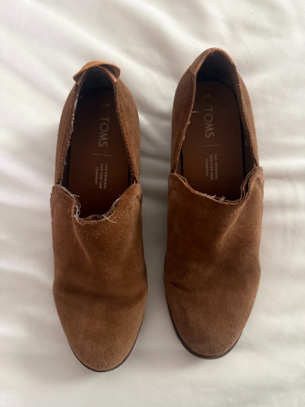 TOMS brown suede ankle boots (size 7)